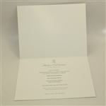 2003 Masters Champions Dinner Menu as Chosen by Tiger Woods