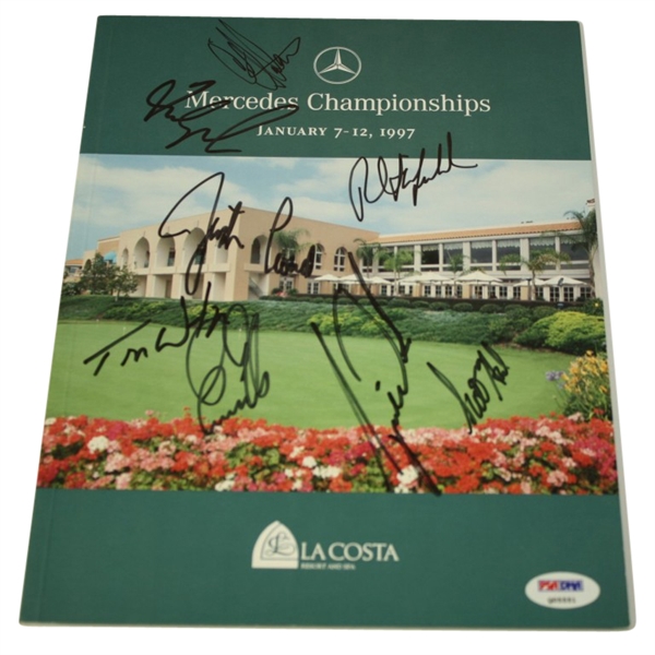 Multi-Signed 1997 Mercedes Championship Program - Tiger, Phil, and more PSA #Q05551