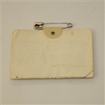 1970 Masters Tournament Badge - #25328
