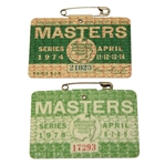 Lot of Two Masters Tournament Badges - 1974 and 1978