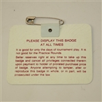 1986 Masters Tournament Badge - #A5090