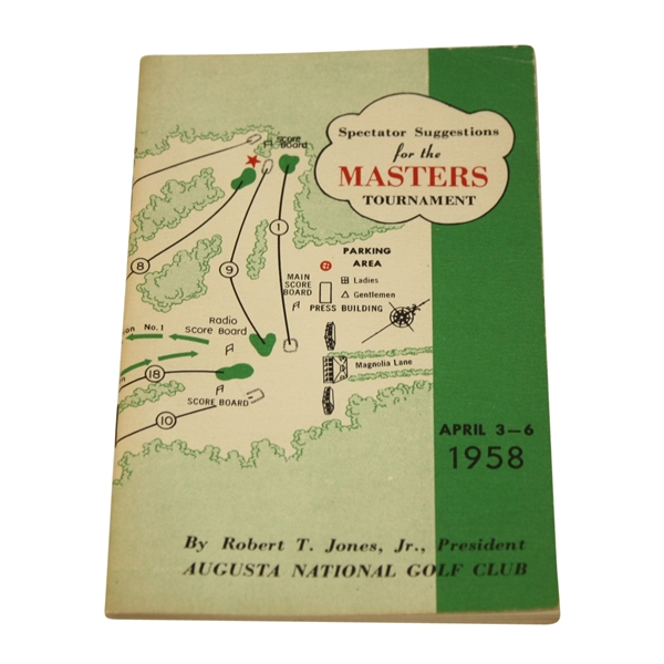 1958 Masters Tournament Spectator Guide - Palmers First Masters Win