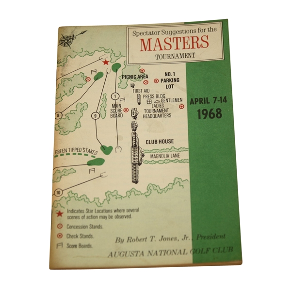 1968 Masters Tournament Spectator Guide
