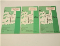 1970-1979 Masters Tournament Spectator Guides