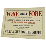 1930s Golf Bag Stand Broadside Advertising - Clean - Schwer Invention