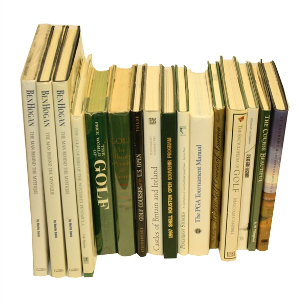 Lot of 16 Coffee Table Golf Books - Mark Brooks Collection