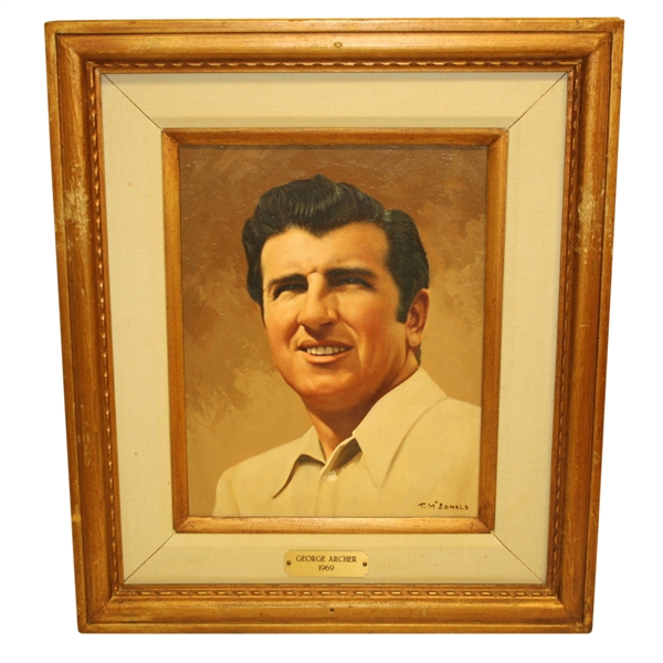 George Archer Original Oil Painting Hung at Green Jacket Restaurant In Augusta