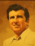 George Archer Original Oil Painting Hung at Green Jacket Restaurant In Augusta