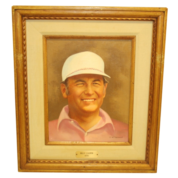 Billy Casper Original Oil Painting Hung at Green Jacket Restaurant In Augusta