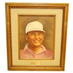 Billy Casper Original Oil Painting Hung at Green Jacket Restaurant In Augusta