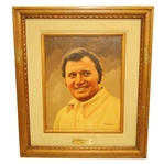 Ray Floyd Original Oil Painting Hung at Green Jacket Restaurant In Augusta