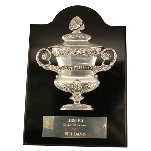 1969 Illinois PGA Senior Championship Wall Plaque - Bill Davis