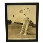 Sam Snead Signed 8x10 B&W Wilson Advisory Staff Photo - Framed JSA COA