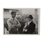 Sam Snead and Patty Berg Signed 3x5 Cards w/1939 Vintage Pinehurst Wire Photo JSA COA 