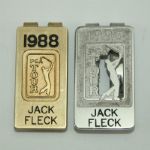 Jack Flecks 1988 and 1990 PGA Tour Money Clips