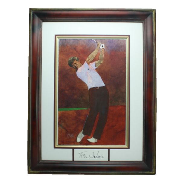 Tom Watson Original Bart Forbes Arwork "Golfs Greatest Card Set"- Signed Matting