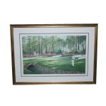 Sam Snead Signed Ltd Edition The 13th At Augusta Helen Rundell Artists Proof #25/50