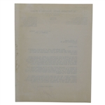 George R. Jacobus Letter to Walter Hagen-On 25th Anniversary of Haig's First Major