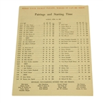 1964 Masters SUNDAY Pairing Sheet - Arnold Palmers Record Setting 4th Win