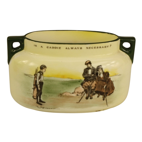 Small Royal Doulton Ceramic Bud Vase “Is a caddie always necessary?”