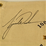 Tiger Woods Signed Tan Canvas Pebble Beach 2000 Flag - Tiger Slam (1) JSA #X96557