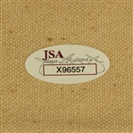 Tiger Woods Signed Tan Canvas Pebble Beach 2000 Flag - Tiger Slam (1) JSA #X96557