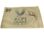 Tiger Woods Signed PGA Championship Valhalla 2000 Flag - Tiger Slam (3) JSA #X96556