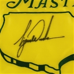 Tiger Woods Center Signed Masters Embroidered 2001 Flag - Tiger Slam (4) JSA #X55836