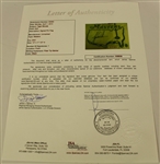 Tiger Woods Center Signed Masters Embroidered 2001 Flag - Tiger Slam (4) JSA #X55836