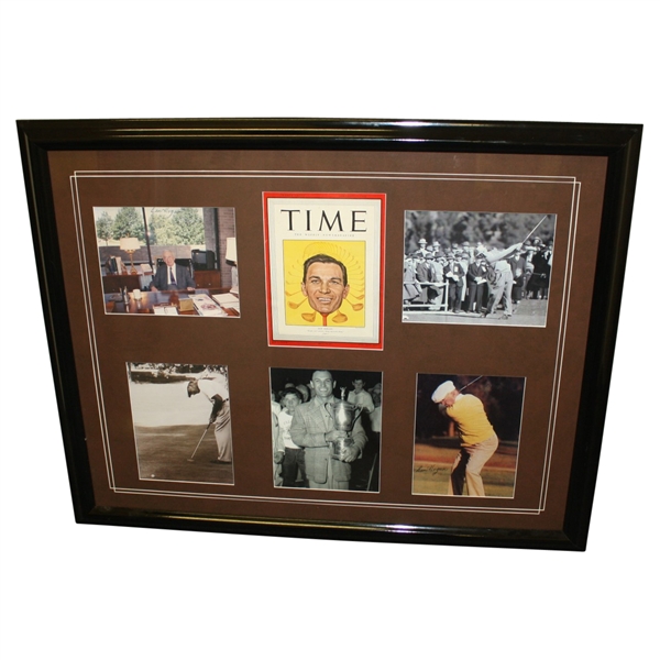 Two Ben Hogan Signed 8x10 Photos Plus Others and Times Magazine - Framed JSA COA