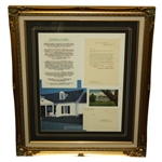 Mamie Eisenhower Signed Letter to Louise - Mamies Cabin - Framed JSA COA