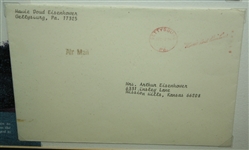 Mamie Eisenhower Signed Letter to Louise - Mamies Cabin - Framed JSA COA