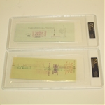 Lot of Two Sam Snead Signed Checks - PSA Encapsulated #83511546 and #83511613