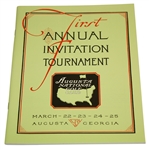 1934 First Annual Invitational Tournament Program - 1998 Reprint in Mint Condition 