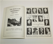 1934 First Annual Invitational Tournament Program - 1998 Reprint in Mint Condition 