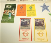 Miscellaneous Lot of Major Tickets, Pairing Sheets, and Guides - US Open, PGA, and The Open