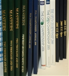 Lot of Tiger Woods Major Championship Annuals - Masters, PGA, US Open, and OPEN