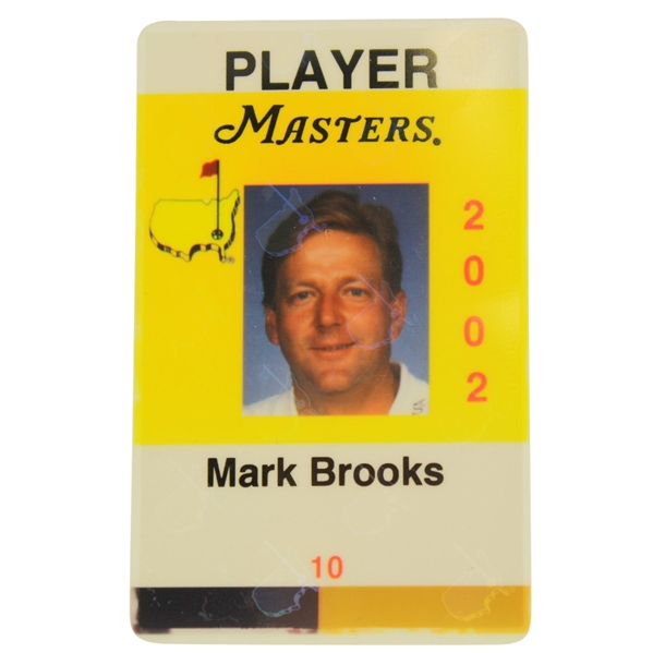 Mark Brooks 2002 Masters Tournament Competitor ID Card
