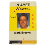 Mark Brooks 2002 Masters Tournament Competitor ID Card