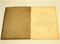  1923 Congressional Country Club Prospectus Book Includes Club History