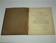  1923 Congressional Country Club Prospectus Book Includes Club History