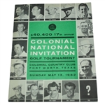 1962  Colonial National Invitational Golf Tournament Program-Hogan/Snead Program
