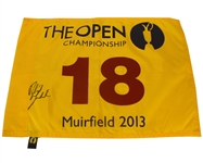 Phil Mickelson Signed 2013 Open Flag - Muirfield JSA COA