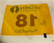 Phil Mickelson Signed 2013 Open Flag - Muirfield JSA COA