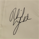 Phil Mickelson Signed 2015 US Open Embroidered White Flag - Chambers Bay JSA COA