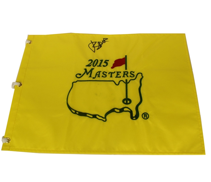 Jordan Spieth Signed Masters 2015 Embroidered Flag JSA COA