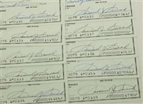 Lot of TEN Sam Snead Personal Signed Checks JSA COA