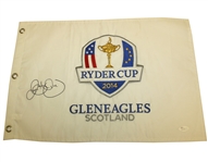 Rory McIlroy Signed 2014 Ryder Cup Embroidered Gleneagles Flag JSA #M41092