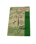 1972 Masters Spec Guide Signed by Jack Nicklaus-4th of 6 Wins @ Augusta- JSA COA