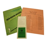 1939 Western Open Program with Pairing Sheet and Scorecard -Byron  Nelson Win 